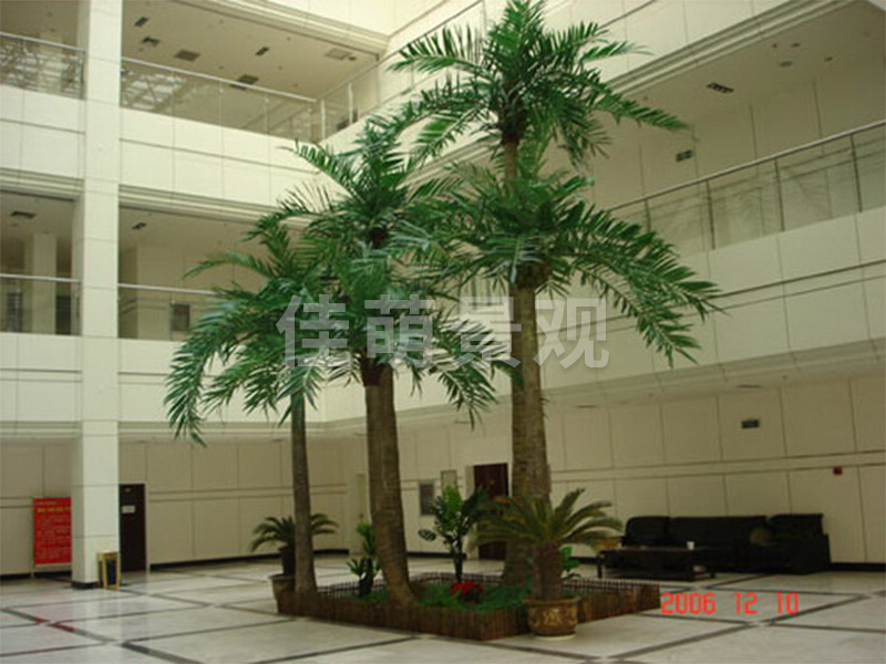 青岛海景大酒店制作椰子树